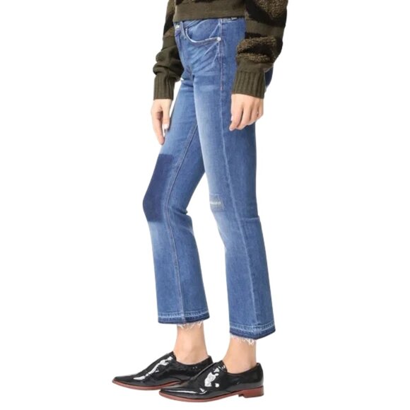 10 Crosby Derek Lam blue gia mid-rise cropped flare jeans size 27 - Picture 2 of 5